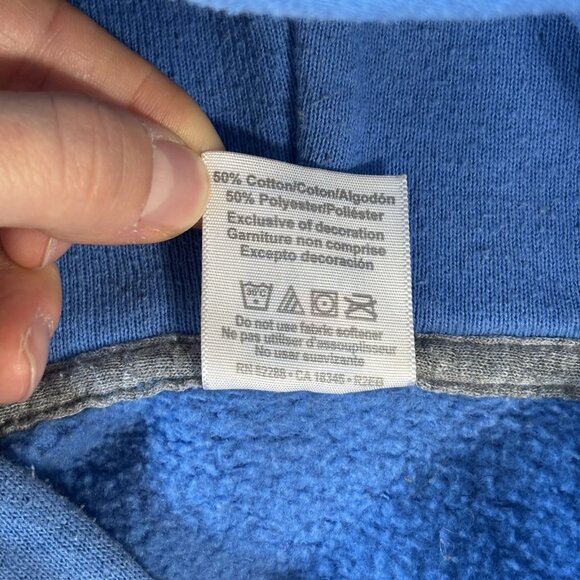 North Carolina Tar Heels Hoodie Y2K Russell athletics Mens M NCAA Baggy Blue VTG - Picture 14 of 16